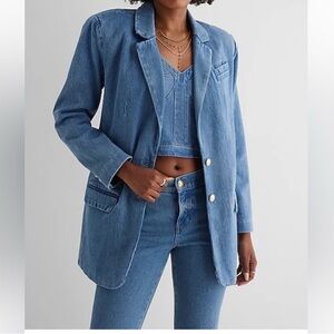 Express Blue Denim Blazer